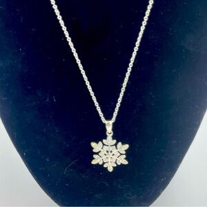 Diamonique Snowflake Necklace NIB